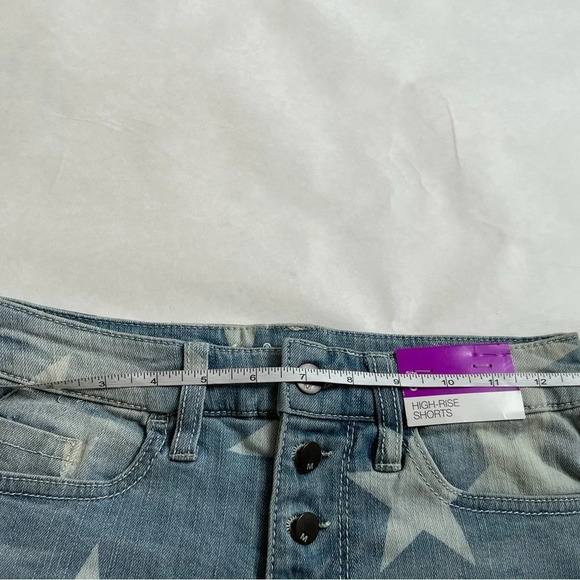 MOSSIMO Women's High Rise USA Stars Blue Jeans Jean Shorts Size 0 NWT - Picture 3 of 5